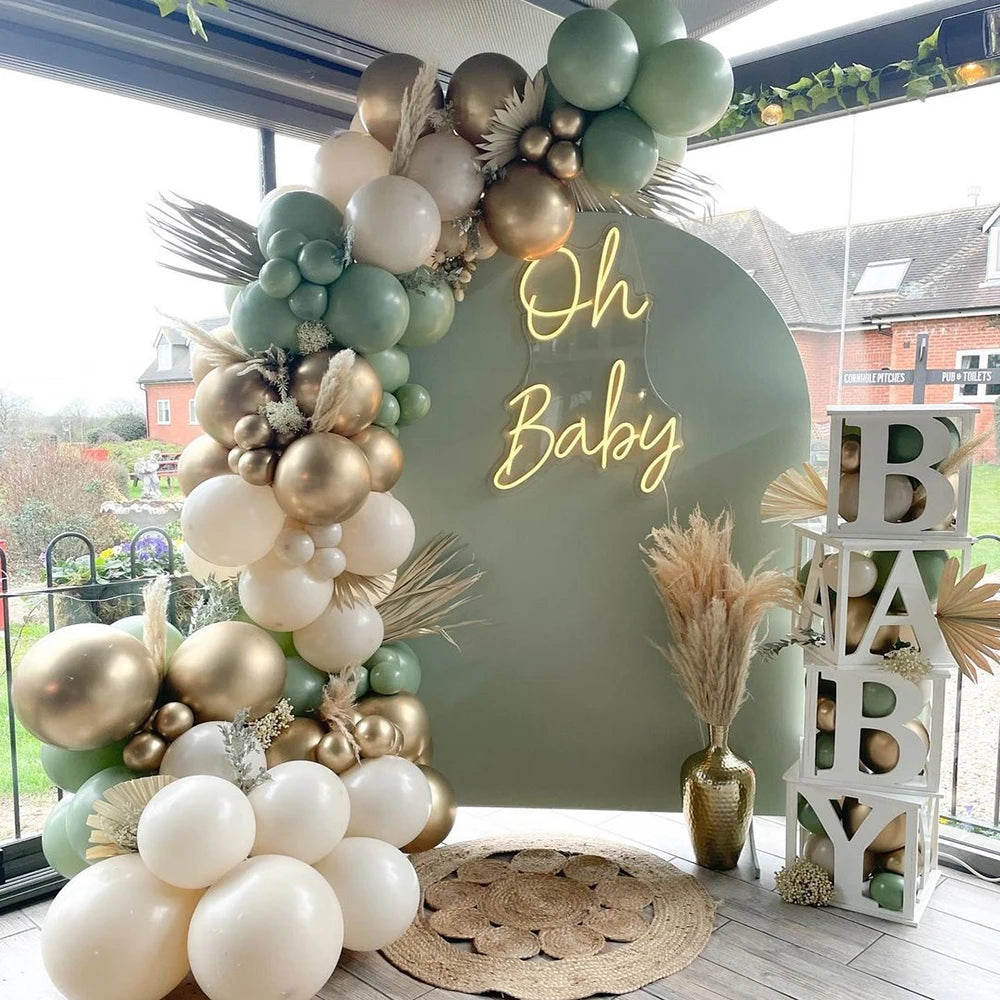 Retro Avocado Green Balloons